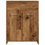 Armoire de salle de bain vieux bois 60x33x80 cm bois ingénierie – Image 2