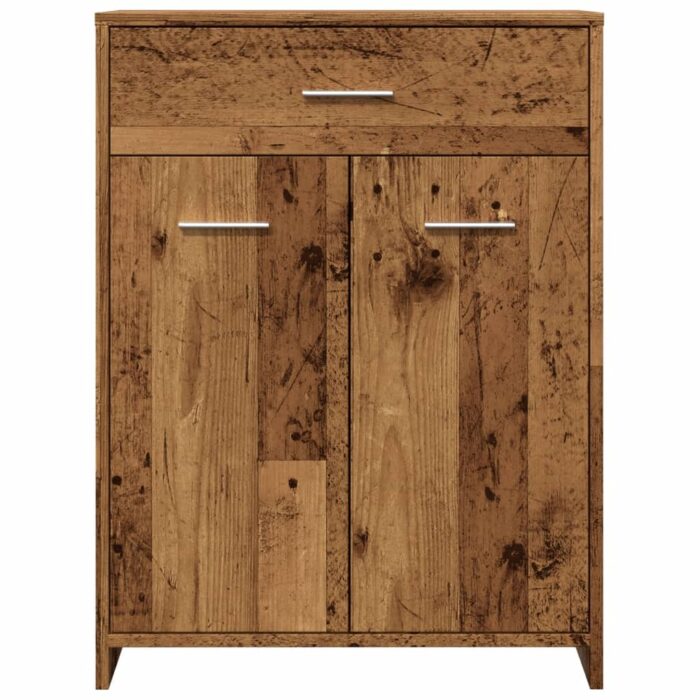 Armoire de salle de bain vieux bois 60x33x80 cm bois ingénierie – Image 2