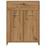 Armoire de salle de bain chêne artisanal 60x33x80 cm – Image 2