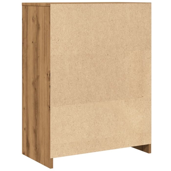 Armoire de salle de bain chêne artisanal 60x33x80 cm – Image 4