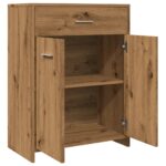 Armoire de salle de bain chêne artisanal 60x33x80 cm – Image 5