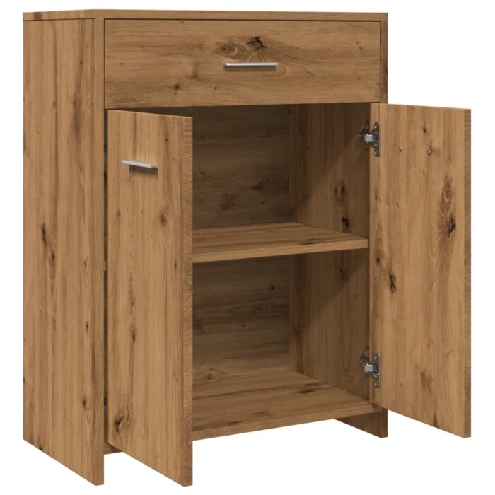Armoire de salle de bain chêne artisanal 60x33x80 cm – Image 5