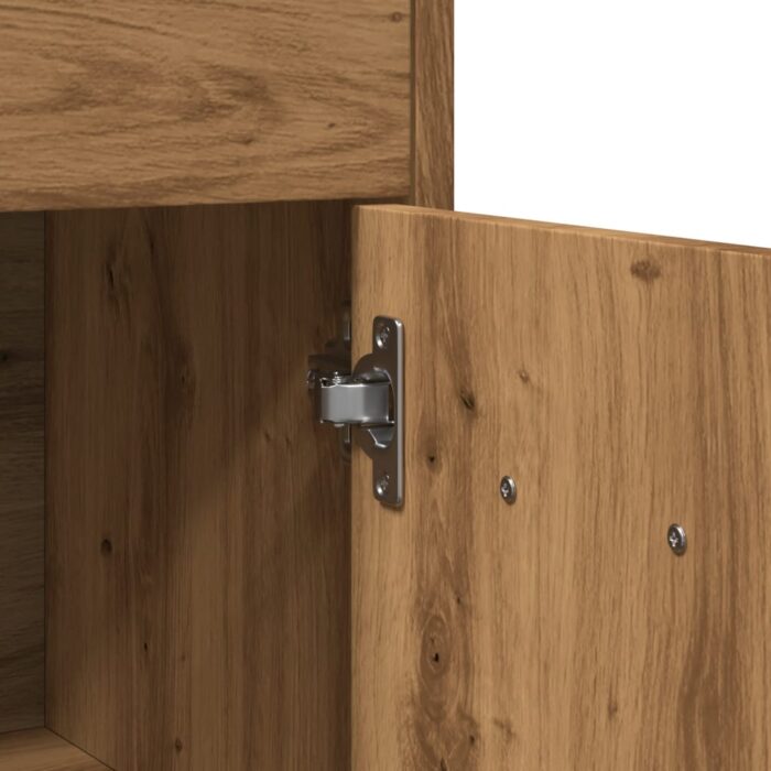 Armoire de salle de bain chêne artisanal 60x33x80 cm – Image 6