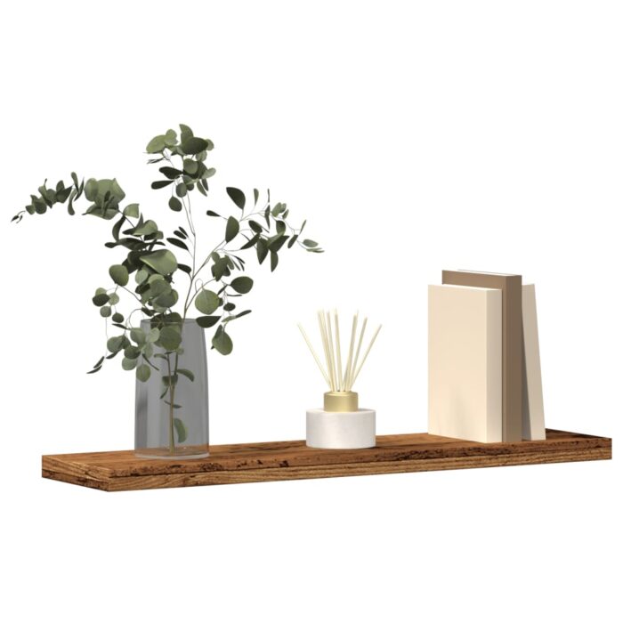 Étagères murales 4 pcs vieux bois 40x20x1,5cm bois d'ingénierie – Image 1
