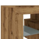 Meuble TV avec lumières LED chêne artisanal bois d'ingénierie – Image 9