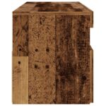 Meuble TV avec lumières LED vieux bois bois d'ingénierie – Image 6