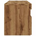 Meuble TV avec lumières LED chêne artisanal bois d'ingénierie – Image 6