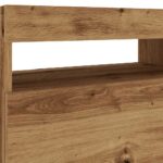 Meuble TV avec lumières LED chêne artisanal bois d'ingénierie – Image 9