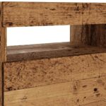 Meuble TV avec lumières LED vieux bois bois d'ingénierie – Image 9