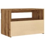 Meuble TV avec lumières LED chêne artisanal bois d'ingénierie – Image 7