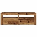 Meuble TV avec lumières LED vieux bois bois d'ingénierie – Image 5