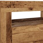 Meuble TV avec lumières LED vieux bois bois d'ingénierie – Image 9