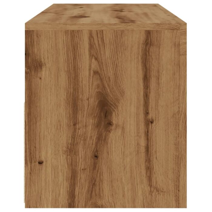 Meuble TV avec lumières LED chêne artisanal bois d'ingénierie – Image 6