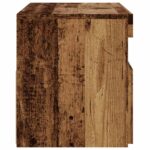 Meuble TV avec lumières LED vieux bois bois d'ingénierie – Image 6