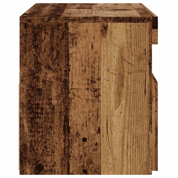 Meuble TV avec lumières LED vieux bois bois d'ingénierie – Image 6