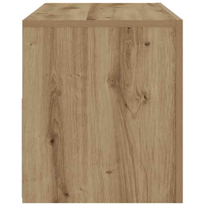 Meuble TV avec lumières LED chêne artisanal bois d'ingénierie – Image 6