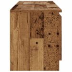 Meuble TV avec lumières LED vieux bois bois d'ingénierie – Image 6