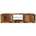 Meuble TV avec lumières LED vieux bois bois d'ingénierie – Image 5