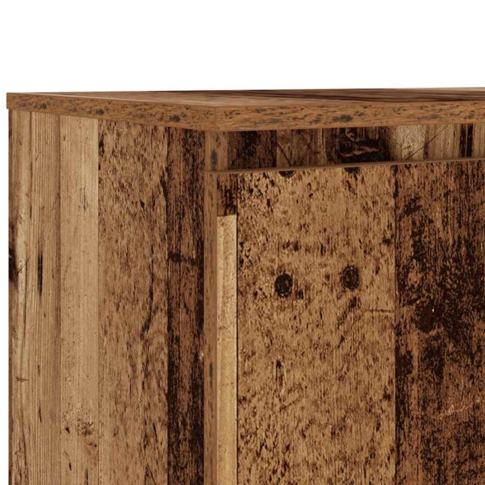 Meuble TV avec lumières LED vieux bois bois d'ingénierie – Image 9