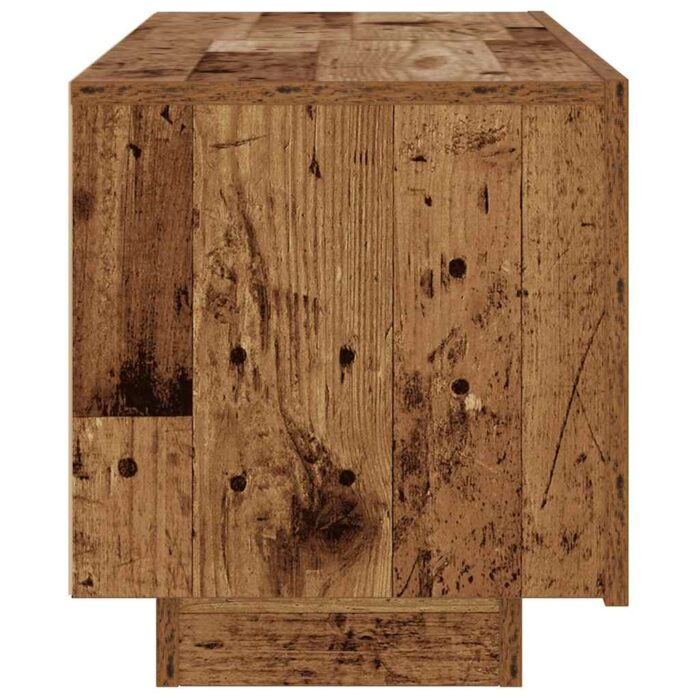 Meuble TV vieux bois 100x35x40 cm bois d'ingénierie – Image 3
