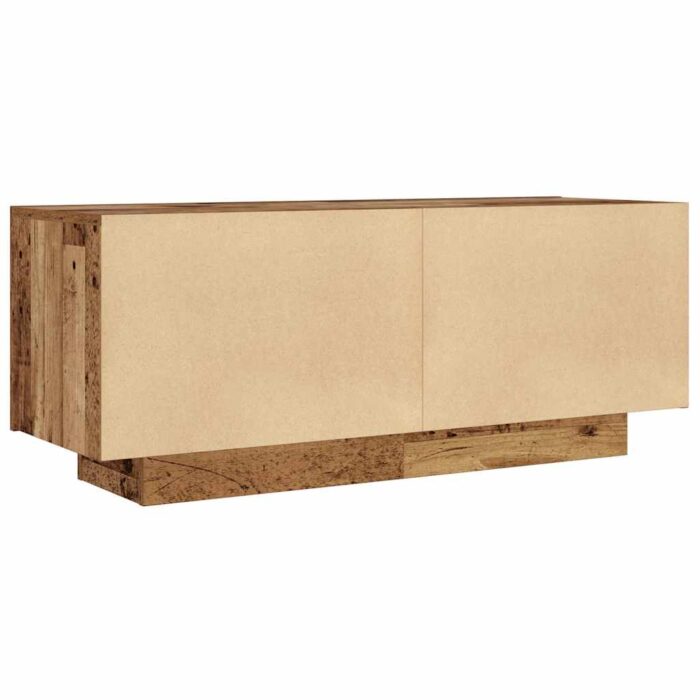 Meuble TV vieux bois 100x35x40 cm bois d'ingénierie – Image 4