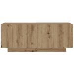 Meuble TV chêne artisanal 100x35x40 cm bois d'ingénierie – Image 2