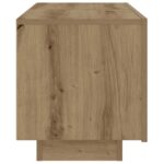 Meuble TV chêne artisanal 100x35x40 cm bois d'ingénierie – Image 3