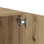 Meuble TV chêne artisanal 100x35x40 cm bois d'ingénierie – Image 6