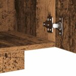 Meuble TV avec lumières LED vieux bois bois d'ingénierie – Image 9