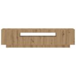 Meuble TV avec lumières LED chêne artisanal bois d'ingénierie – Image 5