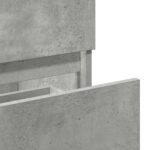 Armoire de bain avec miroir gris béton bois d'ingénierie – Image 6