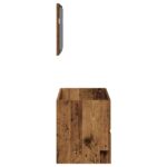 Armoire de salle de bain et miroir vieux bois bois d'ingénierie – Image 3