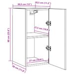 Meuble TV vieux bois 30,5x30x60 cm bois d'ingénierie – Image 9