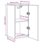 Meubles TV 2 pcs vieux bois 30,5x30x60 cm bois d'ingénierie – Image 9