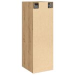 Meuble TV chêne artisanal 30,5x30x90 cm bois d'ingénierie – Image 4