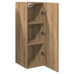 Meuble TV chêne artisanal 30,5x30x90 cm bois d'ingénierie – Image 5