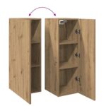 Meubles TV 2 pcs chêne artisanal 30,5x30x90cm bois d'ingénierie – Image 6