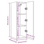 Meubles TV 2 pcs chêne artisanal 30,5x30x90cm bois d'ingénierie – Image 9