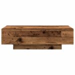 Table basse vieux bois 100x49,5x31 cm bois d'ingénierie – Image 3
