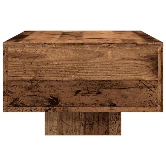 Table basse vieux bois 100x49,5x31 cm bois d'ingénierie – Image 4