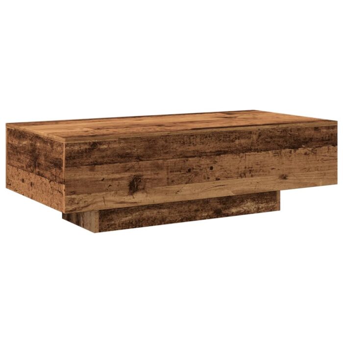 Table basse vieux bois 100x49,5x31 cm bois d'ingénierie – Image 5