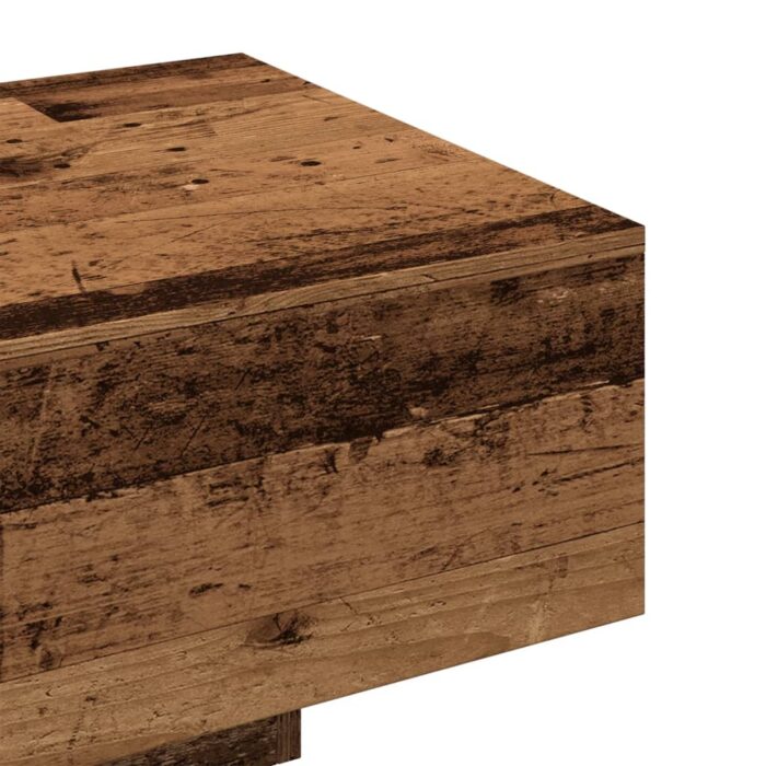 Table basse vieux bois 100x49,5x31 cm bois d'ingénierie – Image 6