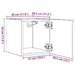 Meuble TV mural 2 pcs vieux bois 30,5x30x30 cm – Image 10