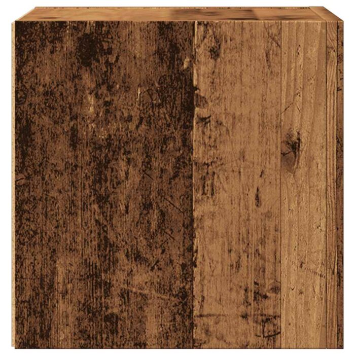 Meuble TV mural 2 pcs vieux bois 30,5x30x30 cm – Image 3