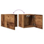 Meuble TV mural 2 pcs vieux bois 30,5x30x30 cm – Image 6
