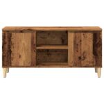 Meuble TV vieux bois 102x35x50 cm bois d'ingénierie – Image 2