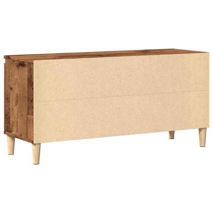Meuble TV vieux bois 102x35x50 cm bois d'ingénierie – Image 4
