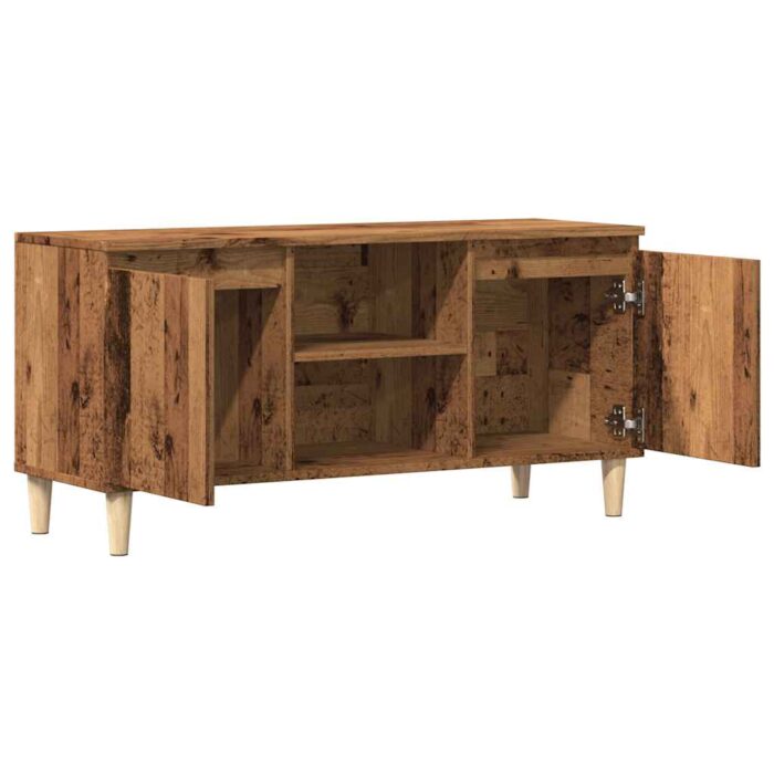 Meuble TV vieux bois 102x35x50 cm bois d'ingénierie – Image 7
