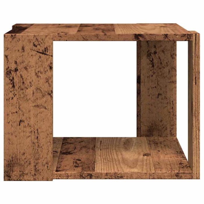 Table basse vieux bois 40x40x30 cm bois d'ingénierie – Image 3