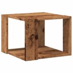 Table basse vieux bois 40x40x30 cm bois d'ingénierie – Image 4